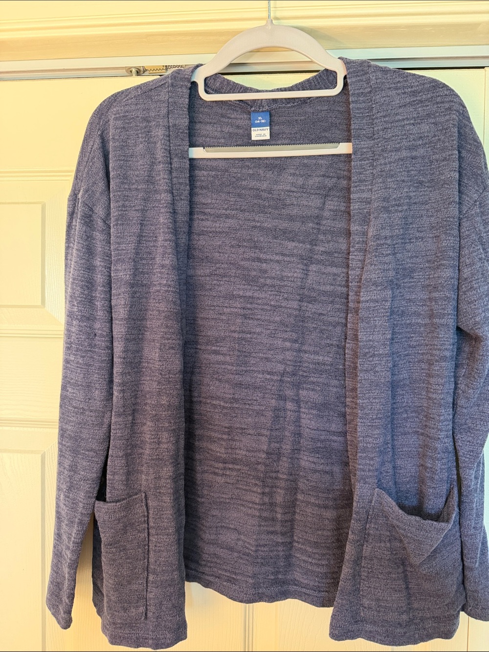 Old Navy Open-Front Heathered Blue Cardigan